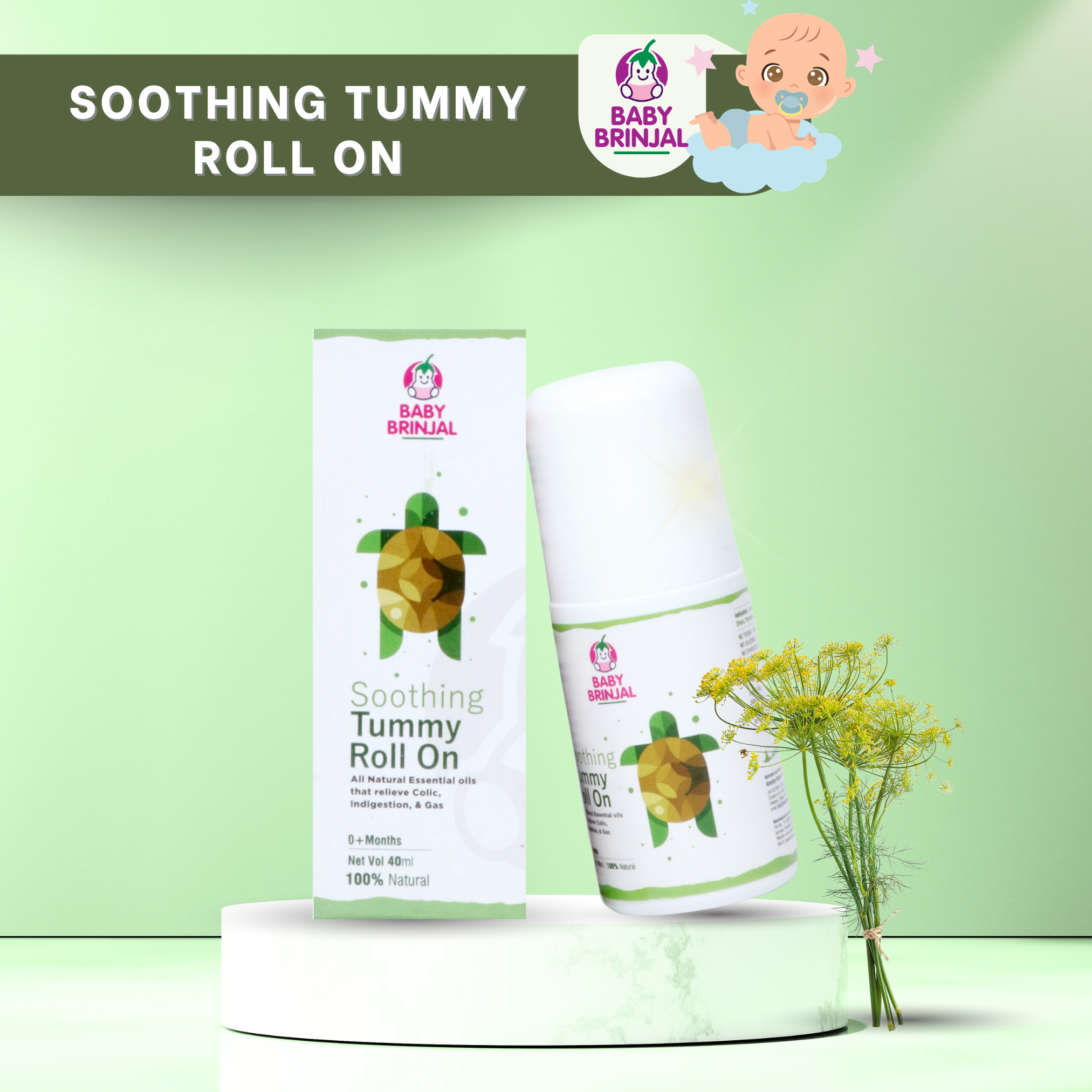 BB10005-SOOTHING TUMMY ROLL ON